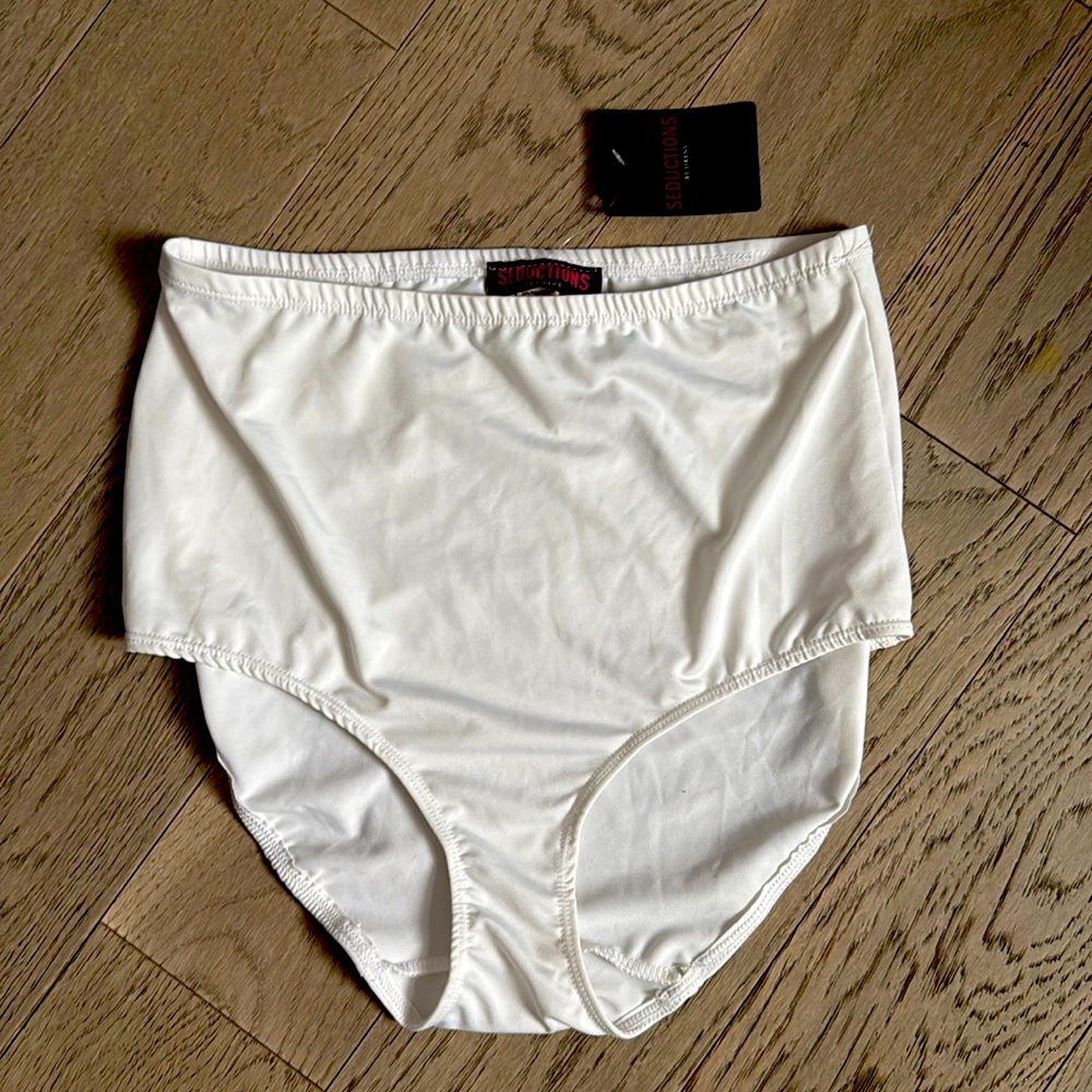 White high waist bikini bottoms